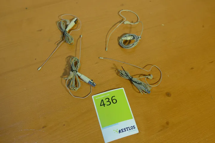 4x Earmic 500 Ohrbügel Headset Sennheiser AKG 3 Pol Stecker
